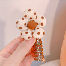 Load image into Gallery viewer, Girls Telephone Wire Line Ponytail Holder Rubber Band Elastic Hair Band DIY Bowknot Braided Phone Cord Straight Hair Tie Hair Rope