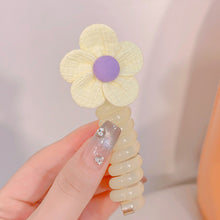 Load image into Gallery viewer, Girls Telephone Wire Line Ponytail Holder Rubber Band Elastic Hair Band DIY Bowknot Braided Phone Cord Straight Hair Tie Hair Rope