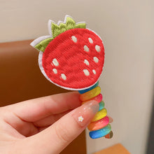 Load image into Gallery viewer, Girls Telephone Wire Line Ponytail Holder Rubber Band Elastic Hair Band DIY Bowknot Braided Phone Cord Straight Hair Tie Hair Rope