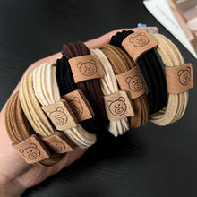 Load image into Gallery viewer, 5PCS Korean Fashion Cute Bear Hair Rope High Elastic Durable Rubber Band Simple Hair Ring Hair Accessories