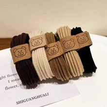 Load image into Gallery viewer, 5PCS Korean Fashion Cute Bear Hair Rope High Elastic Durable Rubber Band Simple Hair Ring Hair Accessories