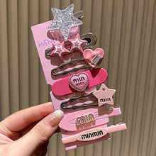 Load image into Gallery viewer, 7Pcs/Set Y2k Sweet Cool Dopamine Girl Women's Hairpin Side Hair Clip Set Designer Headwear Bangs Hairpin Headpiece Hair Accessories Hairwear Duckbill Clip