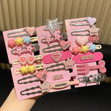 Load image into Gallery viewer, 7Pcs/Set Y2k Sweet Cool Dopamine Girl Women's Hairpin Side Hair Clip Set Designer Headwear Bangs Hairpin Headpiece Hair Accessories Hairwear Duckbill Clip