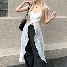 Load image into Gallery viewer, 2024 Spring Summer Dress Sleeveless White Top Holiday Vacation Dresses Women Beach Sundress Sexy White Long V-neck Vest Out of the Ordinary