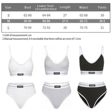 Load image into Gallery viewer, Women Seamless Bra Set Medium Waist Panties Bralette Sexy Lingerie Set Vneck Sport Brassiere Female Cotton Underwear Set