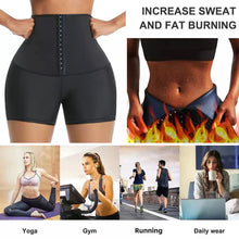 Load image into Gallery viewer, Women Thermo Body Shaper Slimming Pants Silver coating Weight Loss Waist Trainer Fat Burning Sweat Sauna Capris Leggings Shapers