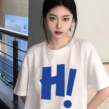 Load image into Gallery viewer, Ice Silk Trend T-shirt Loose Strawberry Bear Print Round Neck Short-sleeved Comfortable Street Clothes T-shirt for Women and Men