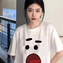 Load image into Gallery viewer, Ice Silk Trend T-shirt Loose Strawberry Bear Print Round Neck Short-sleeved Comfortable Street Clothes T-shirt for Women and Men