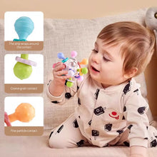 Load image into Gallery viewer, Baby Rotating Rattle Ball Grasping Activity Baby Development Toy Silicone Teether Baby Sensory Toys Montessori Toy