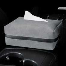 Load image into Gallery viewer, suede Leather Car Tissue Box Auto Sun Visor Seat Back Hanging Tissue Box Holder Armrest Box Paper Towel Organizer