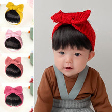 Load image into Gallery viewer, Baby Knitted Hair Band with Yarn Super Baby Hair Band Elastic Baby Headwear Wig Bangs Newborn Protective Fontanelle Hat Headband