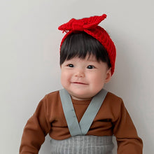 Load image into Gallery viewer, Baby Knitted Hair Band with Yarn Super Baby Hair Band Elastic Baby Headwear Wig Bangs Newborn Protective Fontanelle Hat Headband