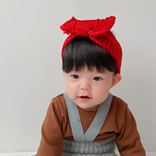 Load image into Gallery viewer, Baby Knitted Hair Band with Yarn Super Baby Hair Band Elastic Baby Headwear Wig Bangs Newborn Protective Fontanelle Hat Headband