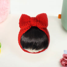 Load image into Gallery viewer, Baby Knitted Hair Band with Yarn Super Baby Hair Band Elastic Baby Headwear Wig Bangs Newborn Protective Fontanelle Hat Headband