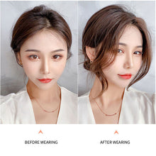 Load image into Gallery viewer, Women's Short Air Bangs Wig Natural Artificial Bangs Mid Split Single Clip Curly Wig Synthetic Hair Bangs Basic Style