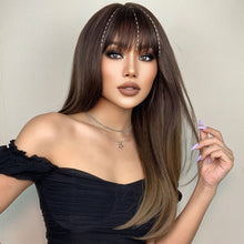 Load image into Gallery viewer, Bangs Wig Piece Lightweight Air Bangs Wig Piece Female Forehead Wig Piece Synthetic Fake Air Bangs Hair Styling Tools