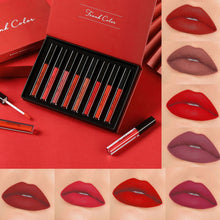 Load image into Gallery viewer, 8pcs Eight Velvet Matte Lip Glaze Set Lipstick Long lasting Moisturizing Not Easy to Stain Cup Coloring Waterproof Student Lipstick