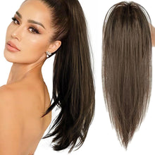 Load image into Gallery viewer, Wig Women's Long Hair Simulated Hair Girl Feeling High Ponytail Braid Lightweight Chicken Nest Waterfall Half Tie High Ponytail Wig