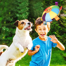 Load image into Gallery viewer, Interactive Flying Disc Dog Toy for Aggressive Chewers Training Decompress Bite Resistant Plush Handle Dog Toys with Bells Pet Supplies