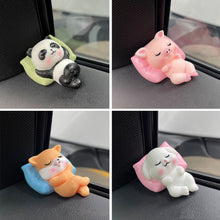Load image into Gallery viewer, Cute Mini Animal Car Dashboard Ornaments Center Console Decoration Doll Interior Accessories Panda Pig Rabbit