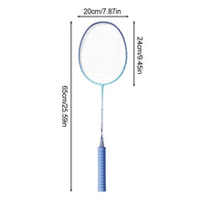 Load image into Gallery viewer, Iron Alloy Badminton Racket Set Ultralight Durable Adult Racket Match Training Supplies With Hand Glue+Racket Head Sticker+Bag