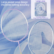 Load image into Gallery viewer, Iron Alloy Badminton Racket Set Ultralight Durable Adult Racket Match Training Supplies With Hand Glue+Racket Head Sticker+Bag