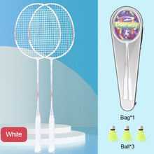 Load image into Gallery viewer, Badminton Racket Set Ultralight Iron Alloy Adult Match Training Racket With Racket Bag And 3 Badmintons