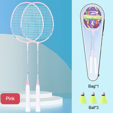 Load image into Gallery viewer, Badminton Racket Set Ultralight Iron Alloy Adult Match Training Racket With Racket Bag And 3 Badmintons