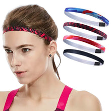 Load image into Gallery viewer, 1PC Yoga Fitness Thin Headband Sweat Absorbing Elastic Band With Silicone Non-Slip Breathable Bandeau