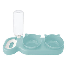 Load image into Gallery viewer, Cat Bowl Double Bowl Drinking Raised Stand Dish Bowls For Cats Automatic Food & Water Dispenser 3-in-1 Pet Supplies