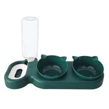 Load image into Gallery viewer, Cat Bowl Double Bowl Drinking Raised Stand Dish Bowls For Cats Automatic Food & Water Dispenser 3-in-1 Pet Supplies