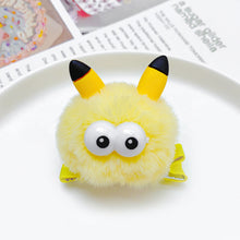 Load image into Gallery viewer, Cute Big Eye Fur Ball Hair Clip Plush Hairpins Kids Hair Accessories Children Lovely Barrettes Antenna Headdress Women