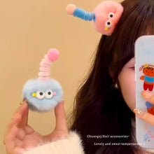 Load image into Gallery viewer, Cartoon Hair Clip Kids Cute Plush Fur Ball Twisting Stick Childrem Hair Pin Barrette Boys Girls Headwear Hair Accessories