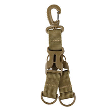 Load image into Gallery viewer, 1PC Outdoor Tactical Double Ring Buckle With Plastic Eagle Hook Multi-Functional Nylon Webbing Hiking Buckle Backpack Keychain