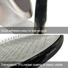 Load image into Gallery viewer, 1Roll 5M*3.5CM TPU Transparent Tennis Racket Head Sticker Anti-Scratch Anti-Friction Shock Reduction Bezel Protection Tape