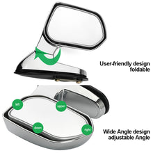 Load image into Gallery viewer, Universal Car Hood Side Rear View Mirror Adjustable Wide Angle Blind Spot Auxiliary Mirrors Right Left For SUV/Truck