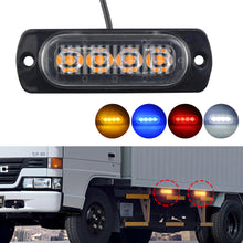 Load image into Gallery viewer, 12V 24V 4Leds Car Warning Light Grill Breakdown Light Car Truck Trailer Beacon Lamp LED Amber Side Light Warning Lamp For Cars