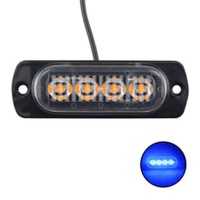 Load image into Gallery viewer, 12V 24V 4Leds Car Warning Light Grill Breakdown Light Car Truck Trailer Beacon Lamp LED Amber Side Light Warning Lamp For Cars