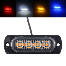 Load image into Gallery viewer, 12V 24V 4Leds Car Warning Light Grill Breakdown Light Car Truck Trailer Beacon Lamp LED Amber Side Light Warning Lamp For Cars