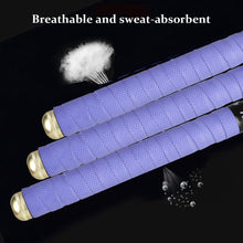 Load image into Gallery viewer, 4Pcs Anti-Slip Tennis Sweat Tape Bicycle Handlebar Badminton Racket Grips Elasticity Sweatband Fishing Rods Dumbbel Protect