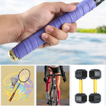 Load image into Gallery viewer, 4Pcs Anti-Slip Tennis Sweat Tape Bicycle Handlebar Badminton Racket Grips Elasticity Sweatband Fishing Rods Dumbbel Protect