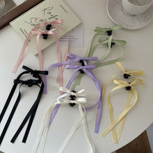 Load image into Gallery viewer, 1Pc Braided Long Bows Ballet Style Hair Clips Ribbons Double Ponytails Cute Headwear Bow Ribbon Hairpin Fashionable Hair Accessories for Girl Headwear
