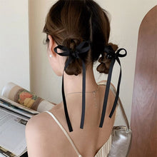 Load image into Gallery viewer, 1Pc Braided Long Bows Ballet Style Hair Clips Ribbons Double Ponytails Cute Headwear Bow Ribbon Hairpin Fashionable Hair Accessories for Girl Headwear