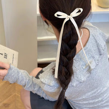 Load image into Gallery viewer, 1Pc Braided Long Bows Ballet Style Hair Clips Ribbons Double Ponytails Cute Headwear Bow Ribbon Hairpin Fashionable Hair Accessories for Girl Headwear