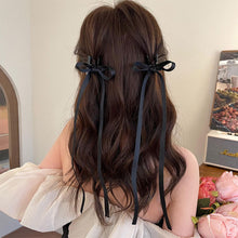 Load image into Gallery viewer, 1Pc Braided Long Bows Ballet Style Hair Clips Ribbons Double Ponytails Cute Headwear Bow Ribbon Hairpin Fashionable Hair Accessories for Girl Headwear