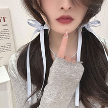 Load image into Gallery viewer, 1Pc Braided Long Bows Ballet Style Hair Clips Ribbons Double Ponytails Cute Headwear Bow Ribbon Hairpin Fashionable Hair Accessories for Girl Headwear