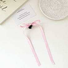 Load image into Gallery viewer, 1Pc Braided Long Bows Ballet Style Hair Clips Ribbons Double Ponytails Cute Headwear Bow Ribbon Hairpin Fashionable Hair Accessories for Girl Headwear