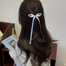 Load image into Gallery viewer, 1Pc Braided Long Bows Ballet Style Hair Clips Ribbons Double Ponytails Cute Headwear Bow Ribbon Hairpin Fashionable Hair Accessories for Girl Headwear