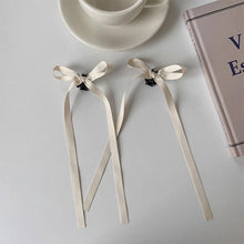 Load image into Gallery viewer, 1Pc Braided Long Bows Ballet Style Hair Clips Ribbons Double Ponytails Cute Headwear Bow Ribbon Hairpin Fashionable Hair Accessories for Girl Headwear