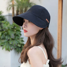 Load image into Gallery viewer, Summer Wide Brim Fisherman Hat Women Foldable Sunshade Visors Fisherman Cap Female Adjustable Outdoor Sports Bucket Panama Cap
